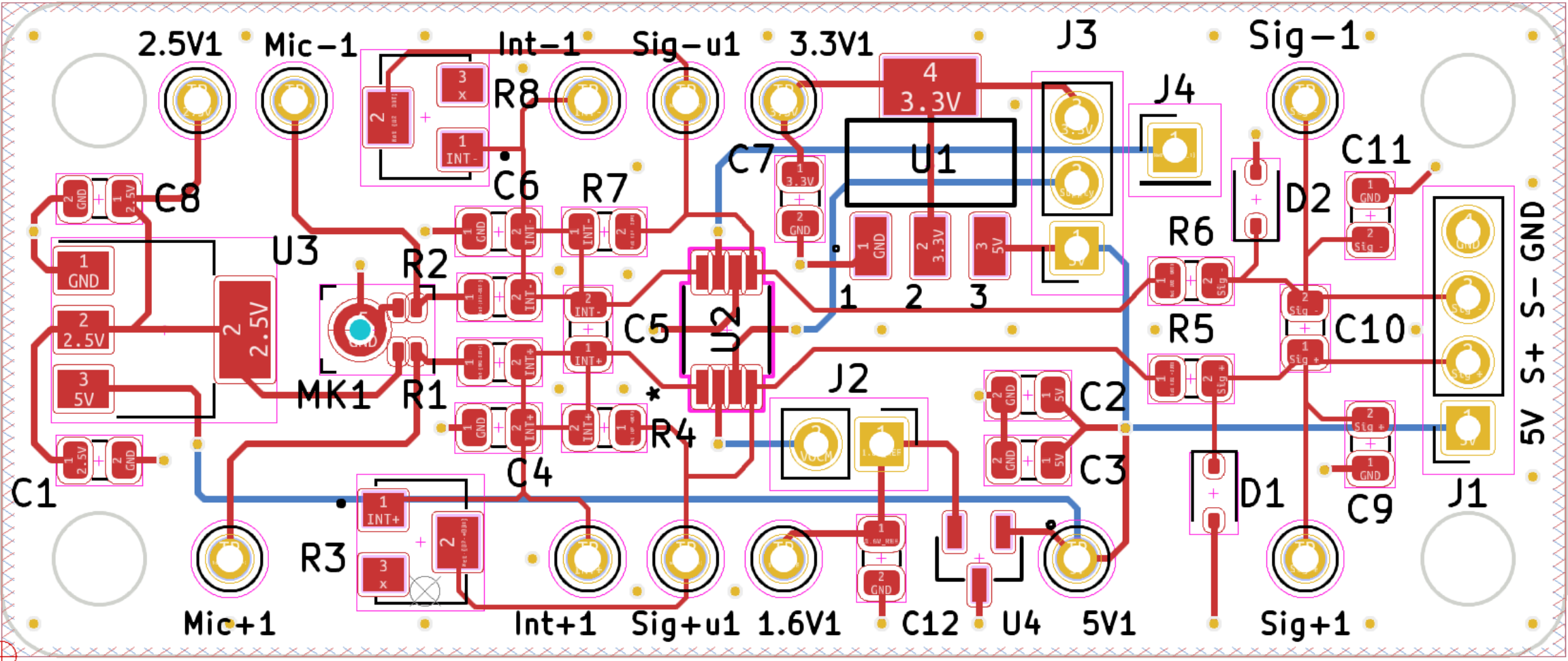 PCB layout of Mic_PCM_V3 - Version 4