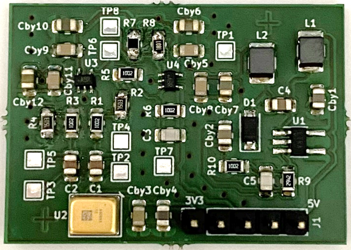 schematics of the first front-end prototype